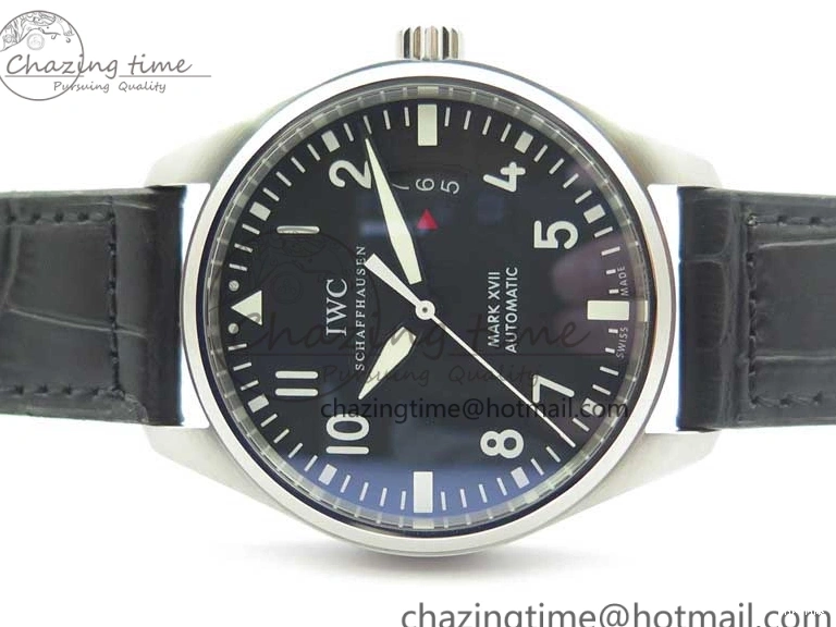 MIROTIME 0723 Affordable Mark XVII IW326501 FKF 1:1 Best Edition Black Dial on Black Leather Strap 7131